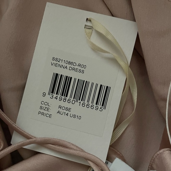 NWT SIGNIFICANT OTHER Vienna Halter Neck Open Back Midi Dress Blush Pink US 10 - Picture 13 of 14